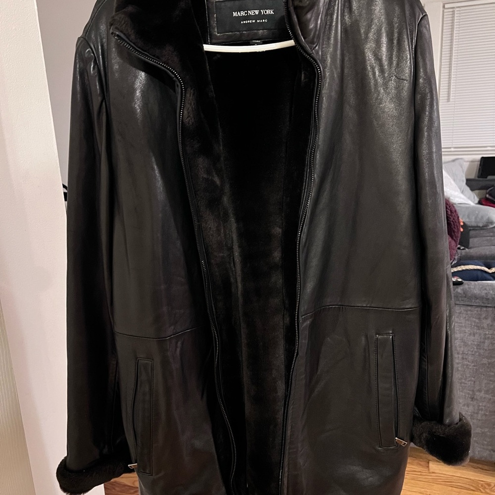 Mark New York jacket, 100% leather, faux fur